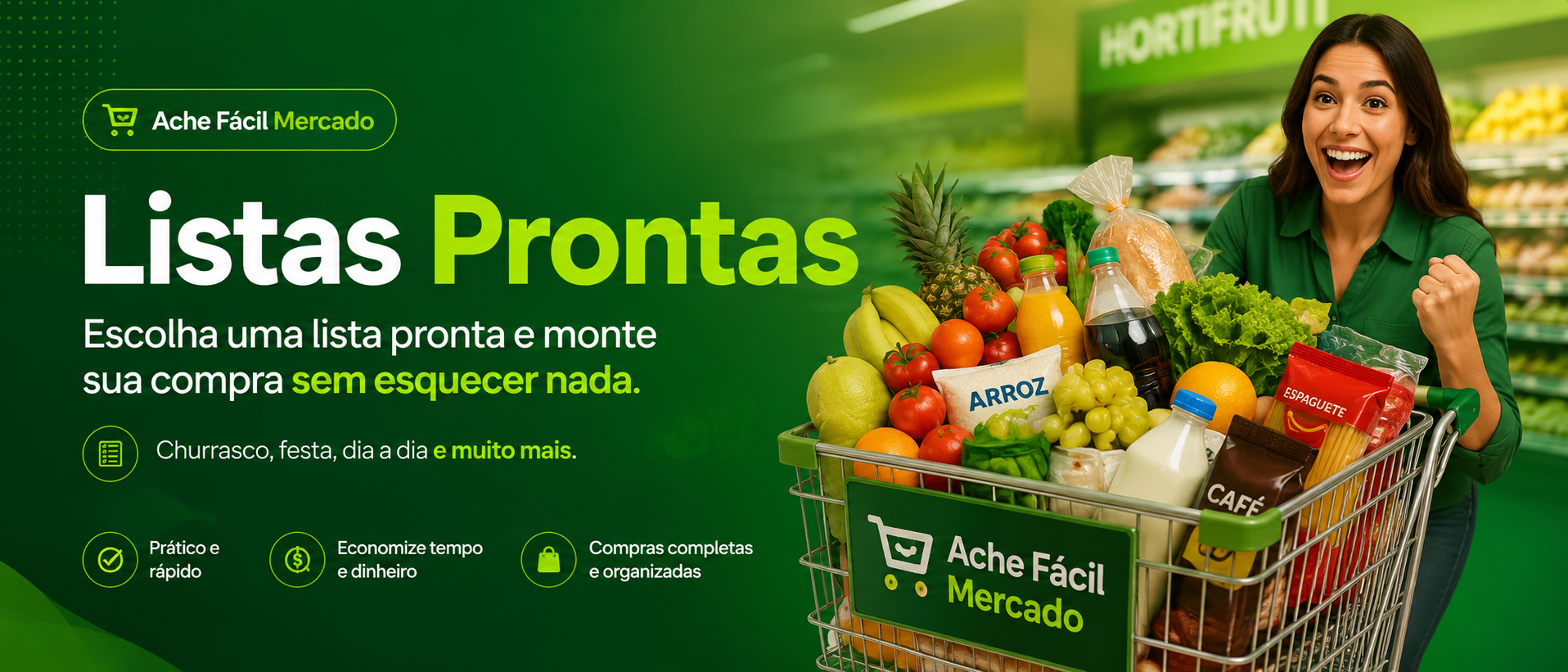 Listas Prontas - escolha uma lista pronta e monte sua compra sem esquecer nada